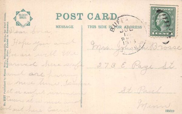 Buffalo Minnesota Bacon Street Vintage Postcard AA90660 - Image 2