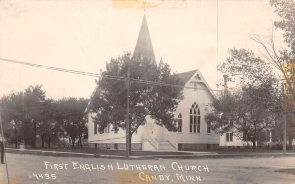 Canby Minnesota First English Lutheran Church Real Photo Postcard AA90663