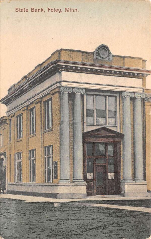Foley Minnesota State Bank Vintage Postcard AA90667
