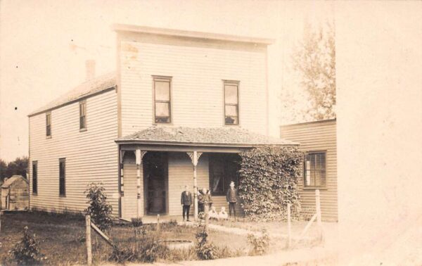 Bird Island Minnesota Residence Home Family on Porch Real Photo PC AA90669
