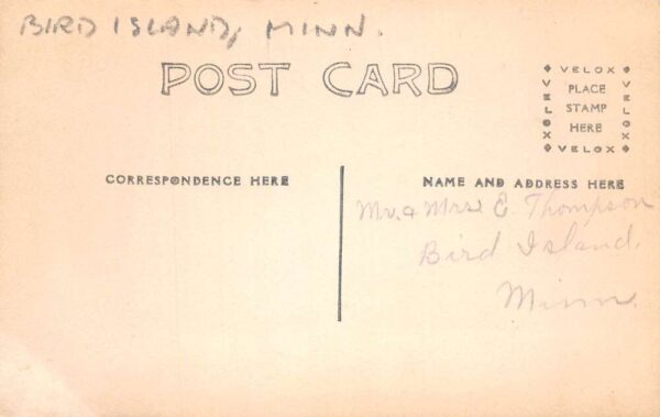 Bird Island Minnesota Residence Home Family on Porch Real Photo PC AA90669 - Image 2