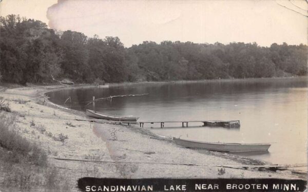 Brooten Minnesota Scandinavian Lake Scenic View Real Photo Postcard AA90670