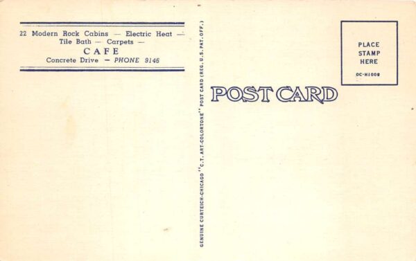 Hopkinsville Kentucky Wadlington Rock Motel and Gas Station Postcard AA90672 - Image 2