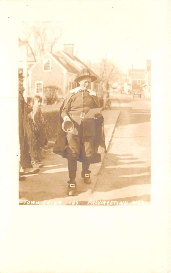 Provincetown Massachusetts Town Crier Real Photo Vintage Postcard AA90673