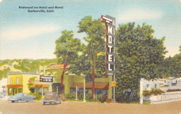 Garberville California Redwood Inn Hotel and Motel Vintage Postcard AA90678