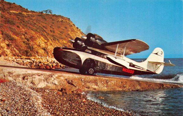Santa Catalina Island California Flights to Avalon Airplane Postcard AA90683