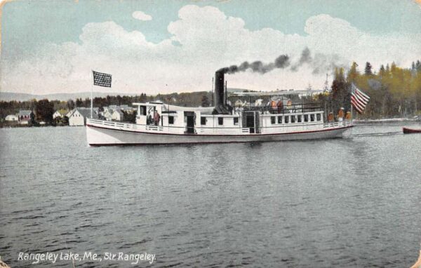 Rangeley Lake Maine Steamer Rangeley Vintage Postcard AA90689