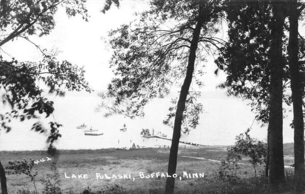 Buffalo Minnesota Lake Pulaski Scenic View Real Photo Postcard AA90692