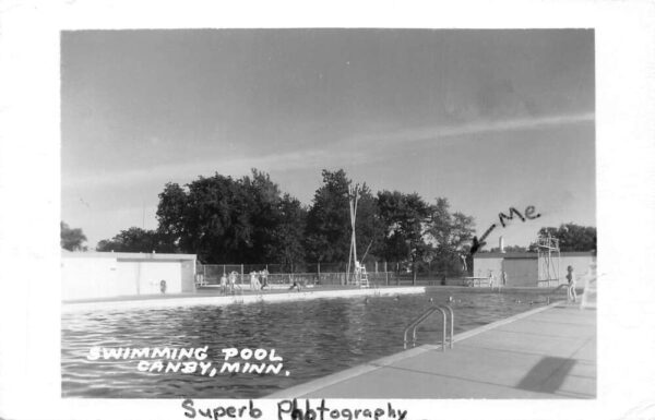 Canby Minnesota Swimming Pool Real Photo Vintage Postcard AA90693