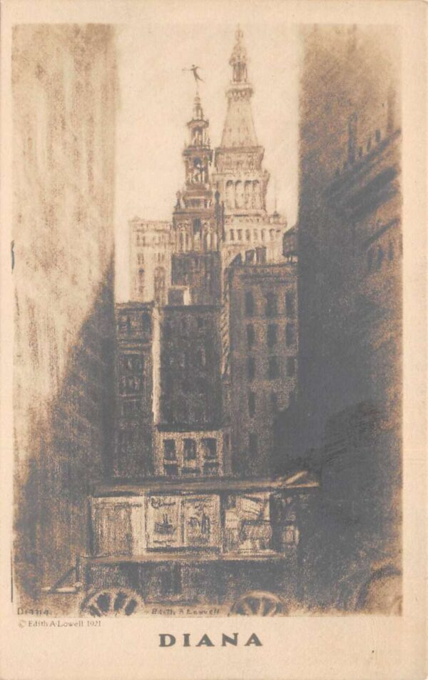New York City Madison Square Garden Diana by Edith Lowell Real Photo PC AA90719
