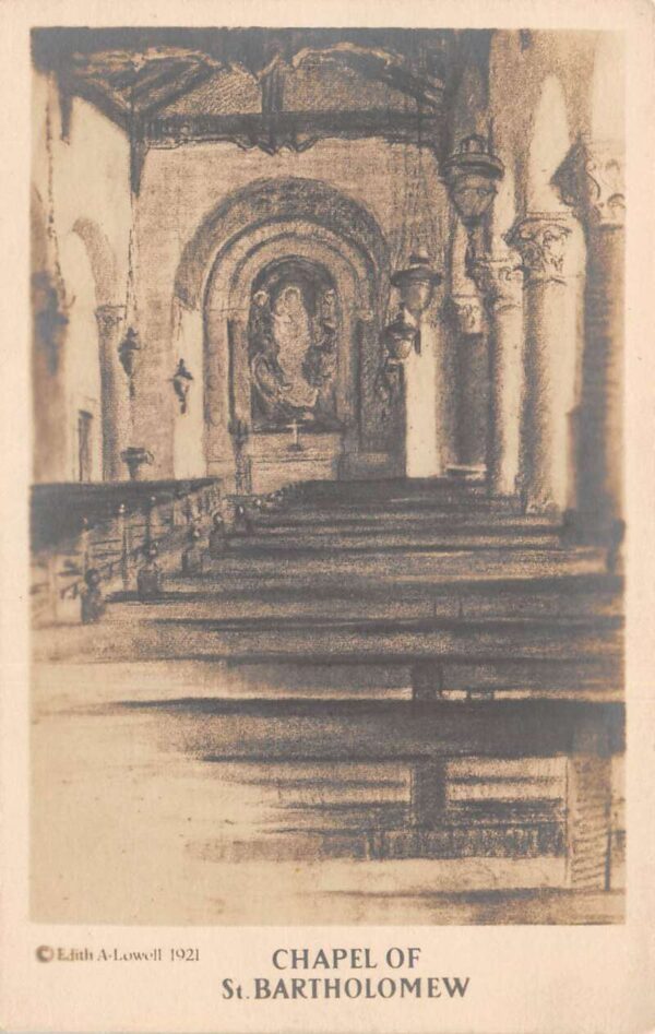 New York City Chapel of St Bartholomew by Edith Lowell Real Photo Non PC AA90721