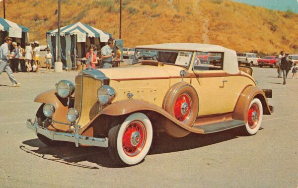 Covina California 1934 Packard Convertible Coupe, Chrome Vintage Postcard U21280