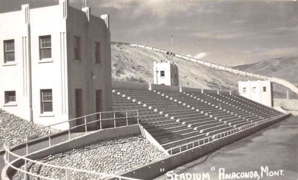 Anaconda Montana Stadium, Real Photo, Vintage Postcard U21296
