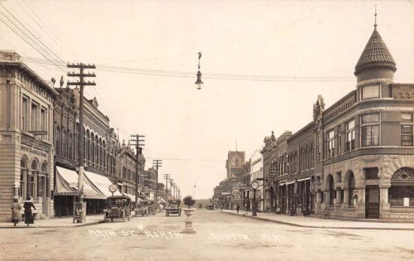 Austin Minnesota Main Street North, Real Photo, Vintage Postcard U21305