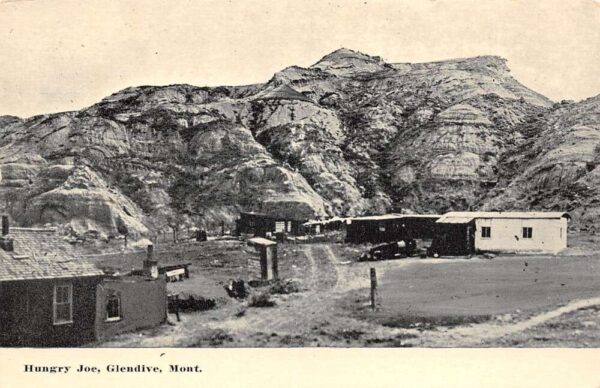 Glendive Montana Hungry Joe, B/W Lithograph, Vintage Postcard U21326