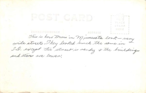 Lake City Minnesota Lyon Avenue, Real Photo, Vintage Postcard U21330 - Image 2