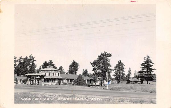 Bena Minnesota Winnibigoshish Resort, Real Photo, Vintage Postcard U21335
