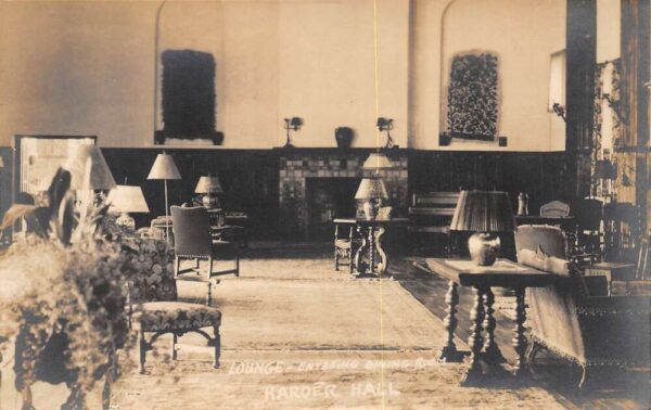 Sebring Florida Harder Hall Lounge Interior Real Photo Postcard AA90737