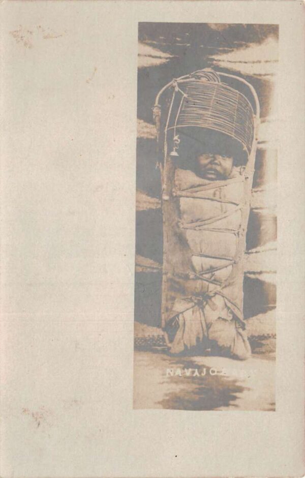 Navajo Baby Native American Indian Real Photo Vintage Postcard AA90755