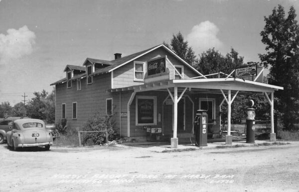 Newaygo Michigan Hardy Dam Resort Store Coke Sign Real Photo Postcard AA90764
