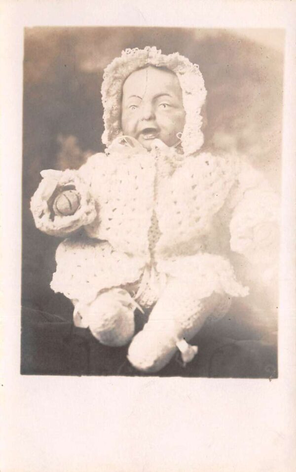 Childrens Toy Baby Doll Real Photo Vintage Postcard AA90774