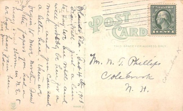 Orlando Florida Peoples National Bank Lobby Vintage Postcard AA90806 - Image 2