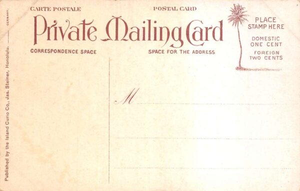 Honolulu Hawaii Fish Ohua Private Mail Vintage Postcard AA90812 - Image 2