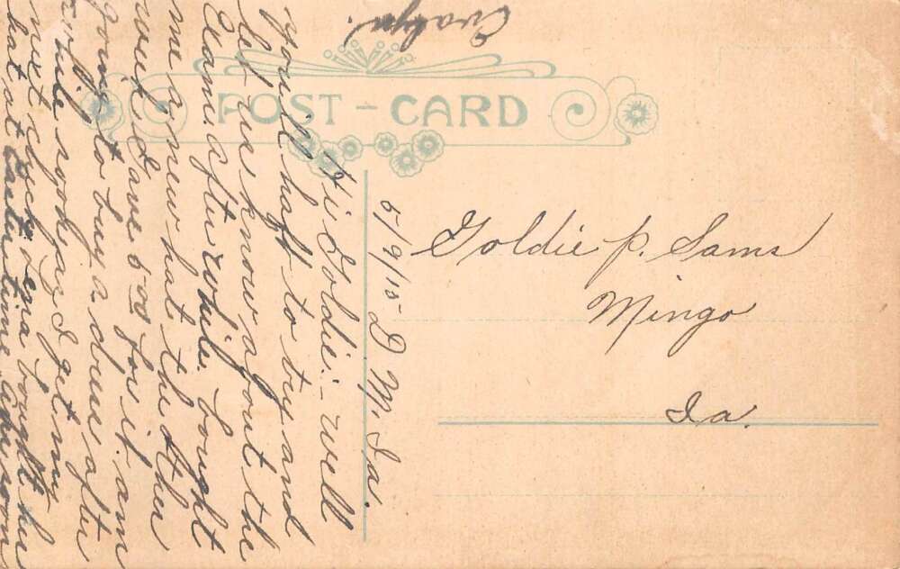 Sports Romance Greetings "A Double Steal" Vintage Postcard AA90814 - Image 2