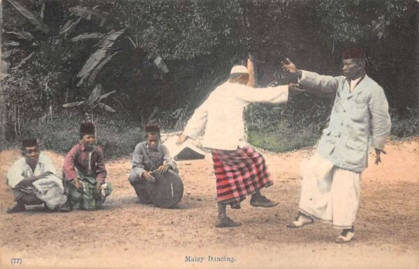 Malaysia Malay Dancing Vintage Postcard AA90815