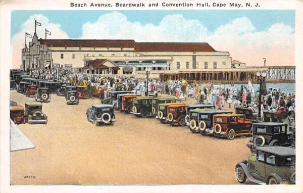 Cape May New Jersey Boardwalk and Convention Center Vintage Postcard AA90828