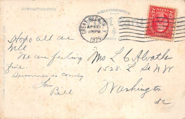 Great Neck Long Island New York Shore Scene Vintage Postcard AA90832 - Image 2