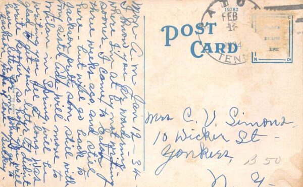 Jackson Tennessee Court House and Monument Vintage Postcard AA90838 - Image 2