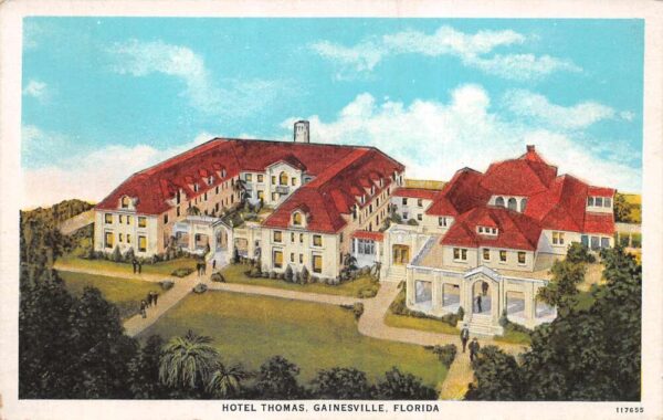 Gainesville Florida Hotel Thomas Vintage Postcard AA90840
