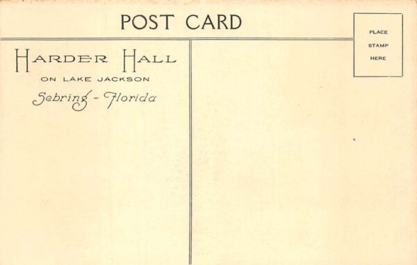 Sebring Florida Harder Hall Loggia Porch and Cloister Postcard AA90848 - Image 2