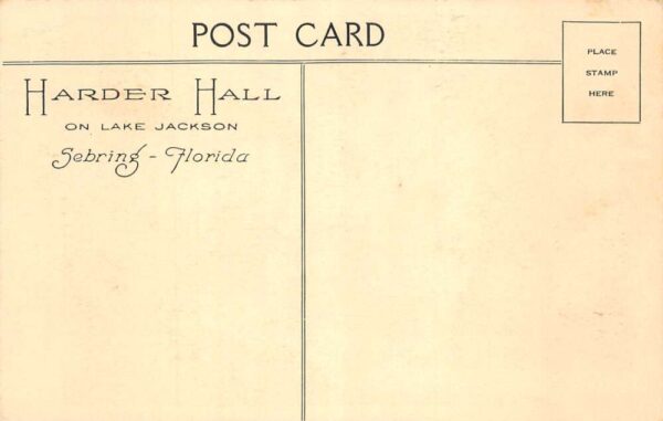 Sebring Florida Harder Hall Lounge Interior Vintage Postcard AA90849 - Image 2