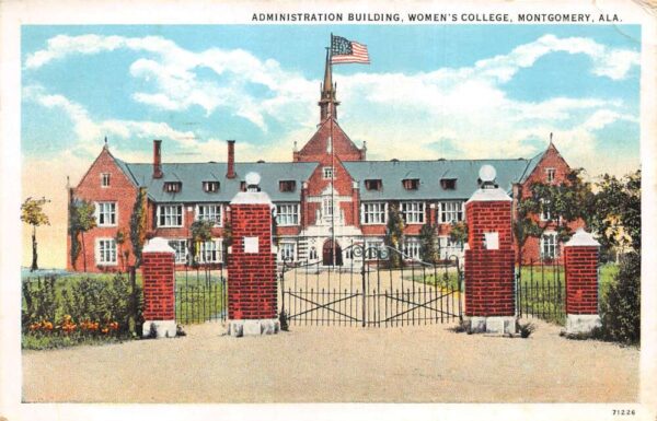 Montgomery Alabama Womens College Admin Bldg Vintage Postcard AA90851