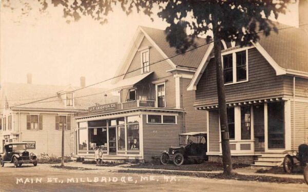 Millbridge Maine Main Street Coke Sign Real Photo Postcard AA90875