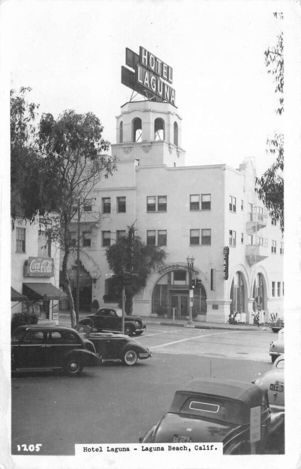 Laguna Beach California Hotel Laguna Real Photo Vintage Postcard AA90887