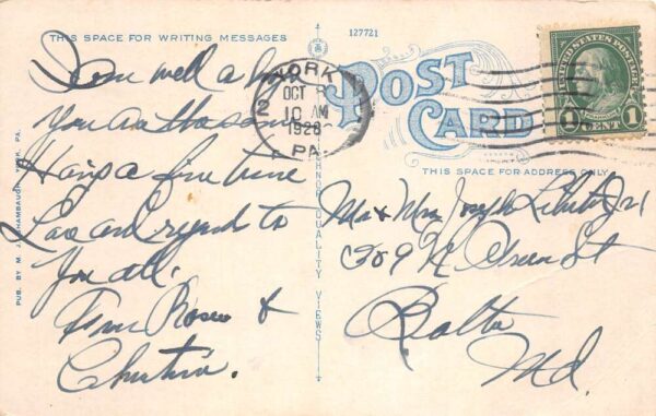 York Pennsylvania Ice Machinery Crop Factory Vintage Postcard AA90903 - Image 2