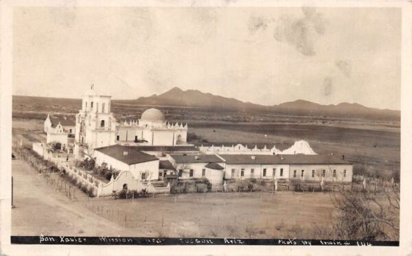 Tucson Arizona San Xavier Mission Real Photo Vintage Postcard AA90922