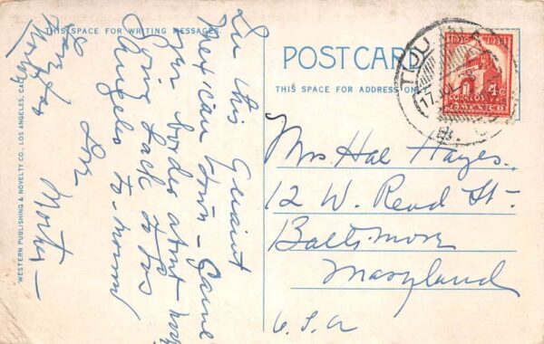 Tijuana Mexico Lower California Jockey Club Vintage Postcard AA90944 - Image 2