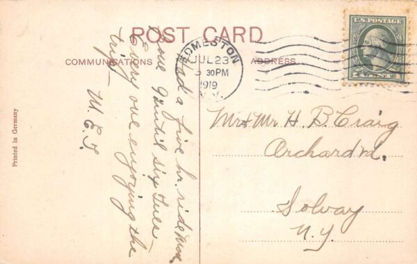 East Creek New York Beardslee Dam Scenic View Vintage Postcard AA90952 - Image 2