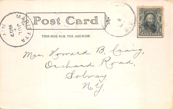 Amber New York Otisco Lake Lambs Grove Vintage Postcard AA90953 - Image 2