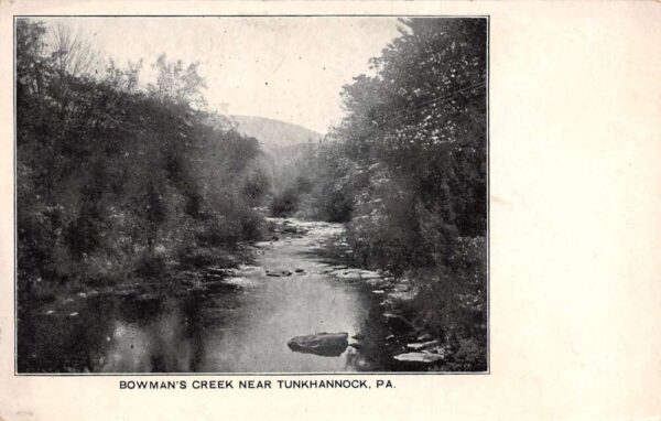 Tunkhannock Pennsylvania Bowman's Creek Scenic View Vintage Postcard AA90969