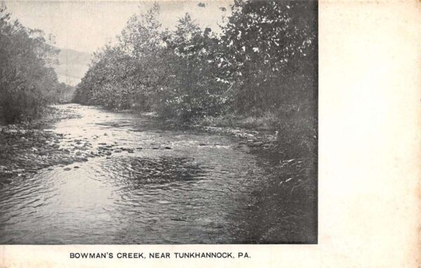 Tunkhannock Pennsylvania Bowman's Creek Landscape Scenic View Postcard AA90971
