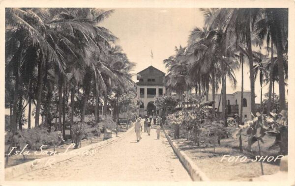 Isla San Lucas Costa Rica Prison Admin Bldg Real Photo Postcard AA91071