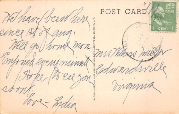 Keswick Virginia Clover Fields Sheep Vintage Postcard AA91074 - Image 2