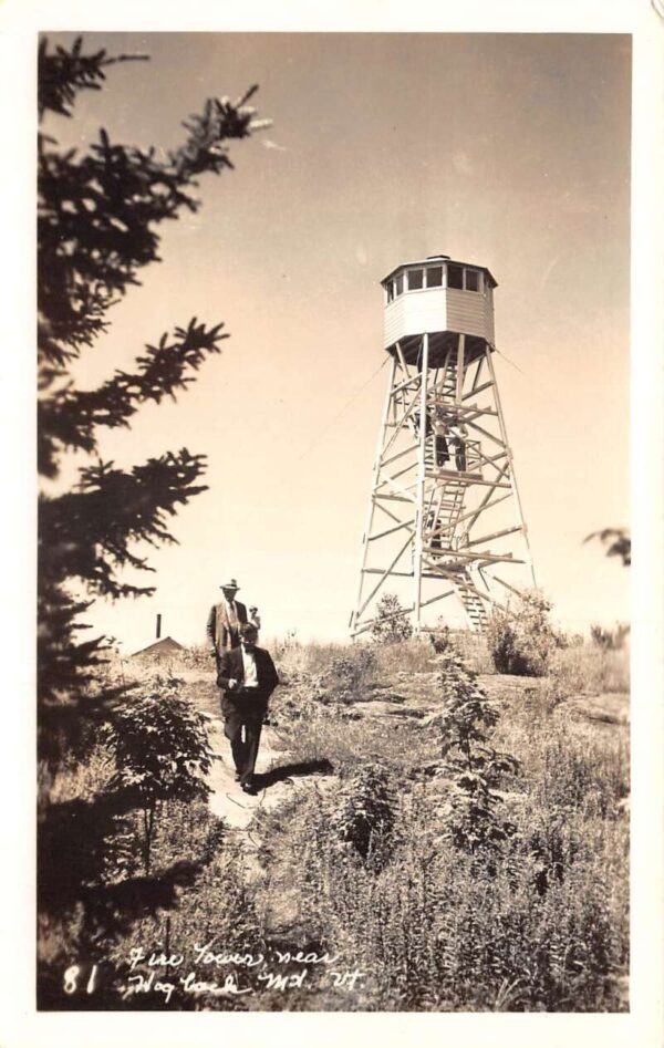 Hogback Mountain Vermont Fire Tower Real Photo Vintage Postcard AA91104
