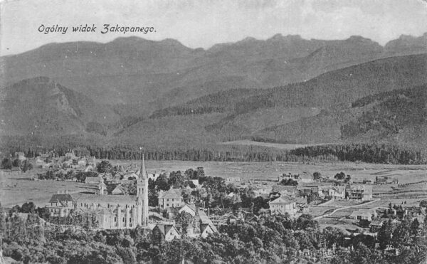 Zakopane Zakopanego Poland Birds Eye View Vintage Postcard AA91121