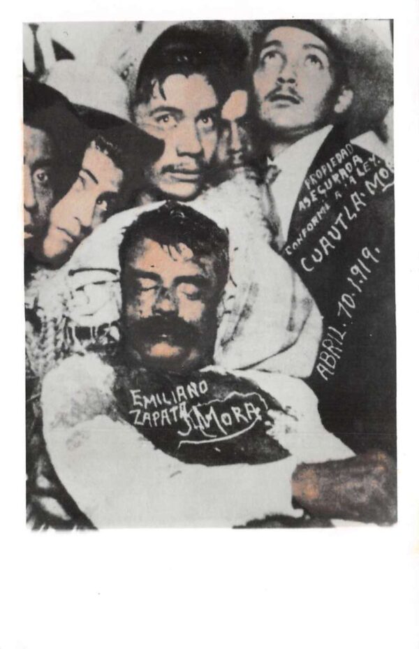 Mexican Revolution Emiliano Zapata Corpse Macabre Tinted Real Photo PC AA91123